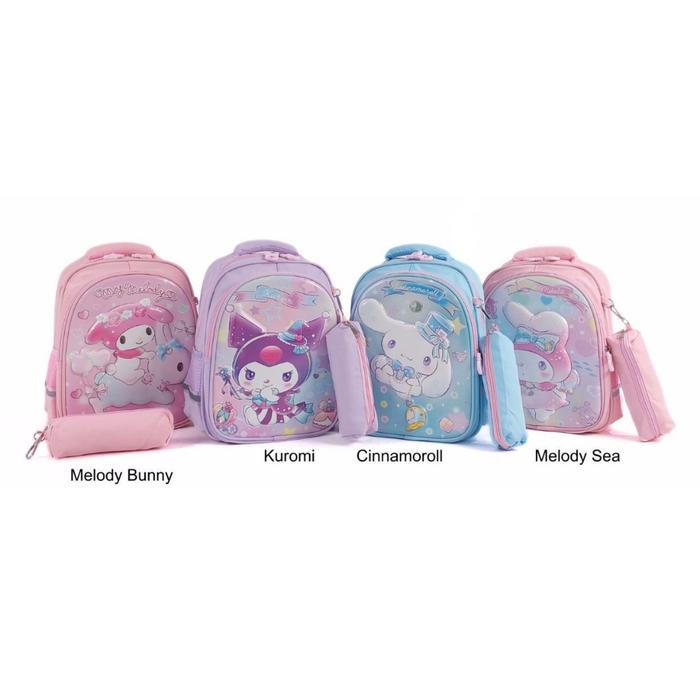 

TERBATAS MM New Tas Anak TK / Tas Ransel Sekolah TK Karakter Sanrio Kuromi Melody Cinnamoroll Free