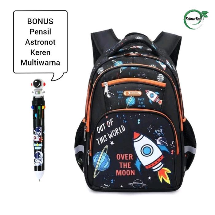 

PROMO SPECIAL Tas Sekolah SD SMP Anak Laki Laki Model AstronotKeren Bonus Pensil Astro Multiwarna