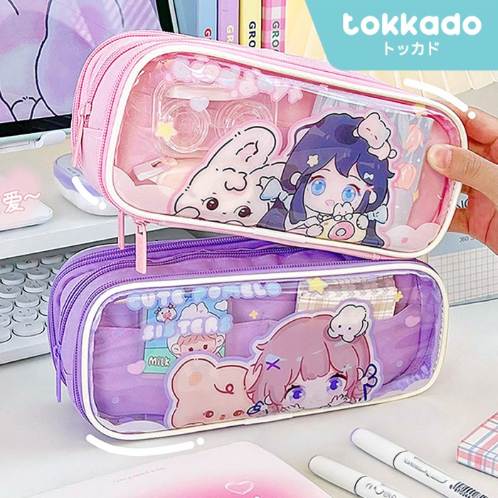 

PRODUK TERBATAS TOKKADO Chika Pencil Case Tempat Pensil Besar Anak Sekolah Unik Lucu