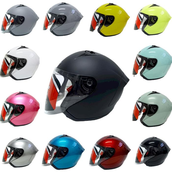 Helm Njs Half Face Kronoz Kronos Solid