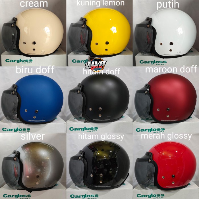 Helm Cargloss Original Kaca Ori Retro