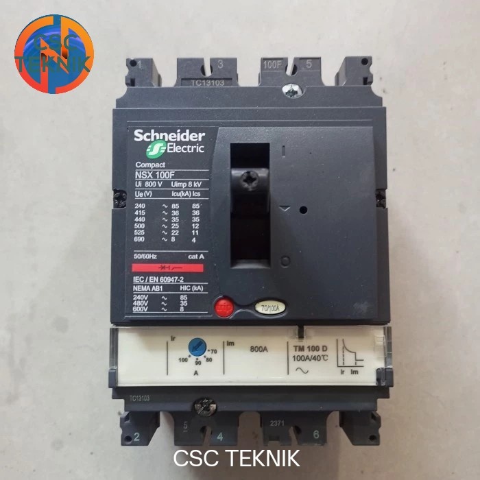 (JAT) mccb 3p Schneider nsx100f 70/100a