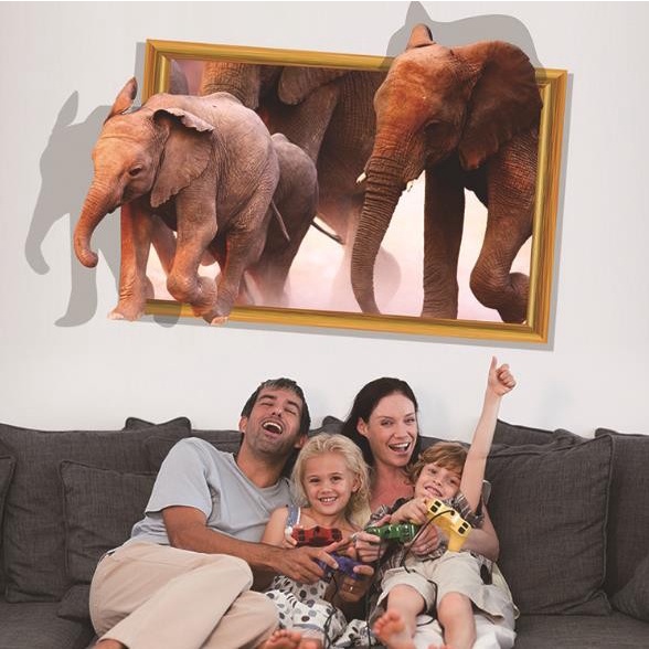 

An 3D Elephant Walking Living Room Bedroom Animals Floor