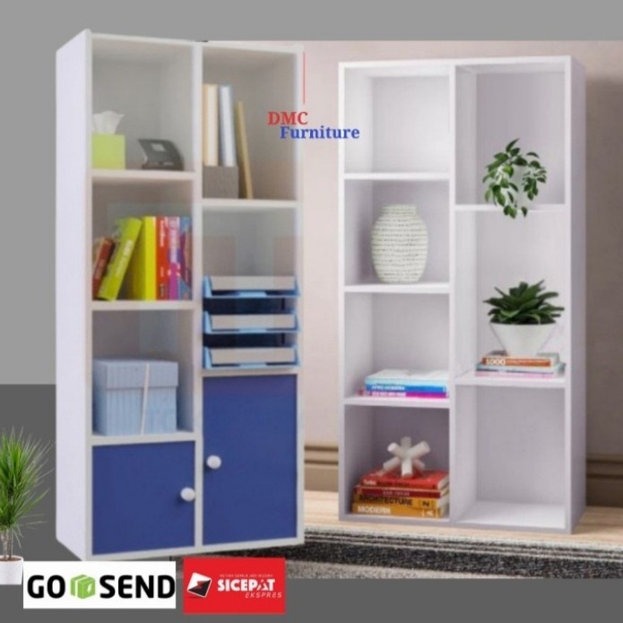 rak sebaguna rak buku rak minimalis putih