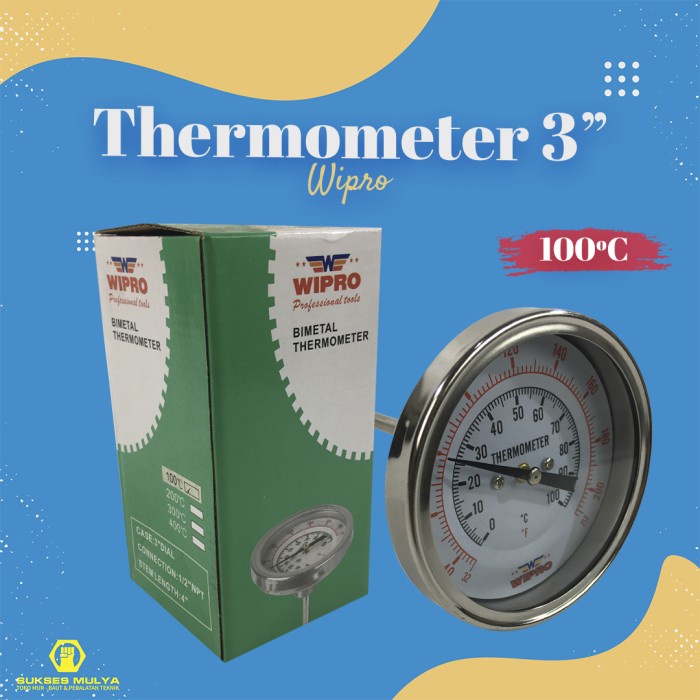 Termometer Payung / Thermometer Payung Bimetal Wipro