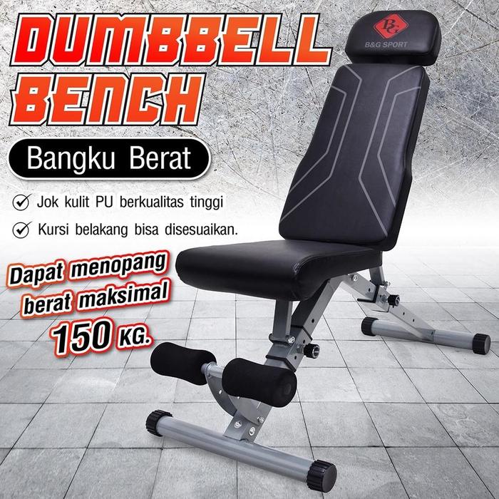 Bettegrow Kursi Sit Up Gym Adjustable Folding Fitness Bench Dumbbell Weight Bench Home Sit Up
