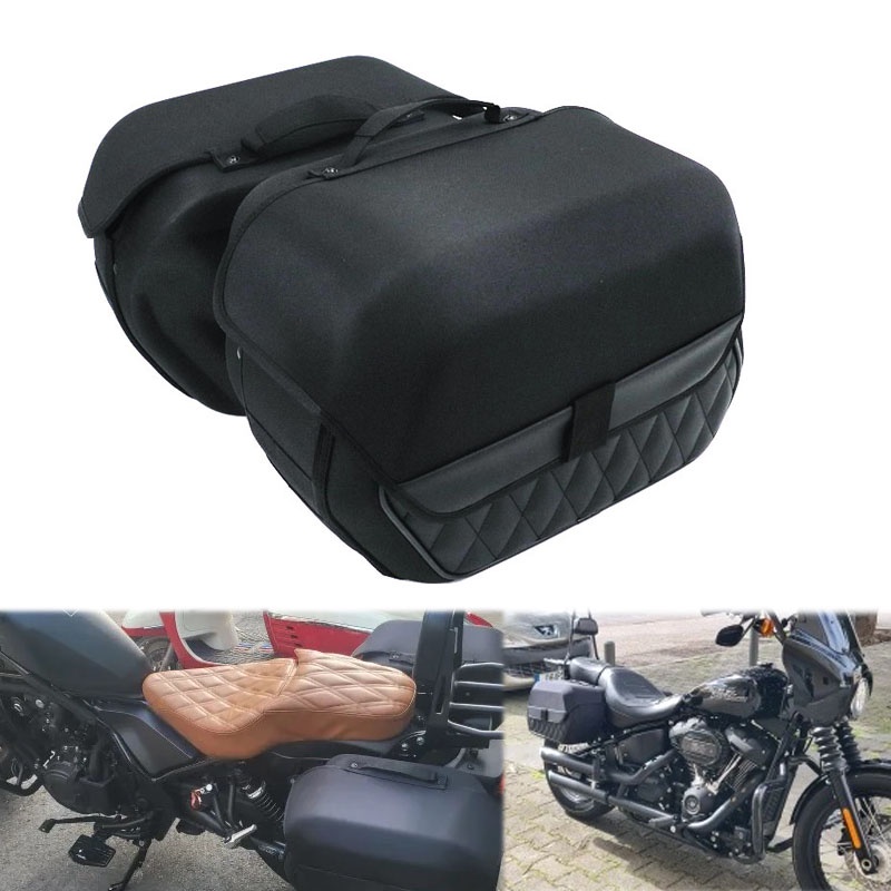 PRF Honda CM1100 Rebel 2020-2023 Motorcycle Side Saddlebags PU Leather Waterproof Saddle Bag Luggage