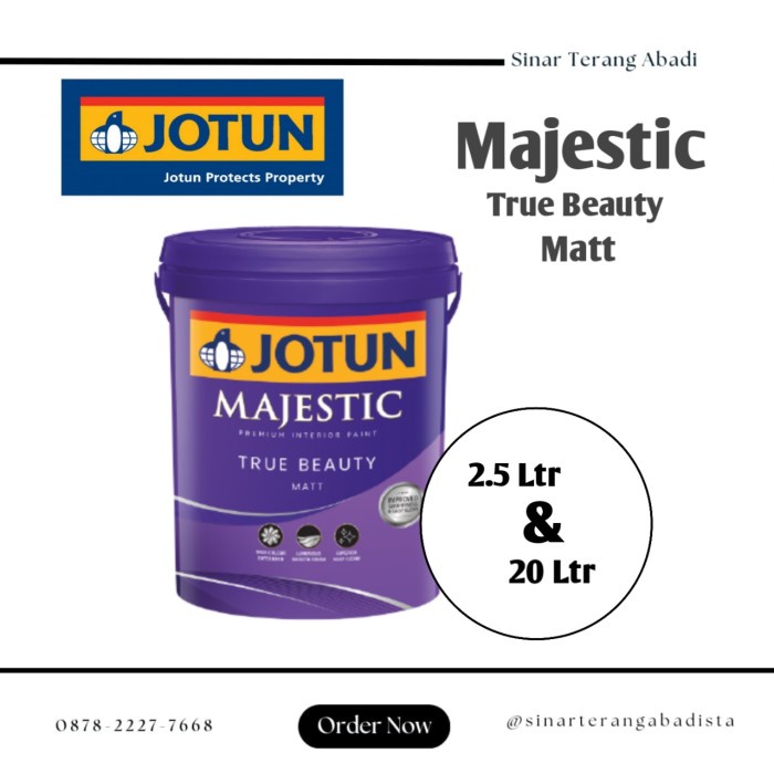 Cat Tembok Jotun Majestic T.B Matt A 20 Ltr 1624 Skylight