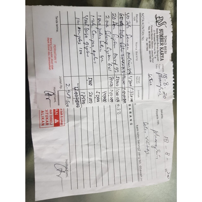 

Nota Phangkristianto 24 Agustus 2020