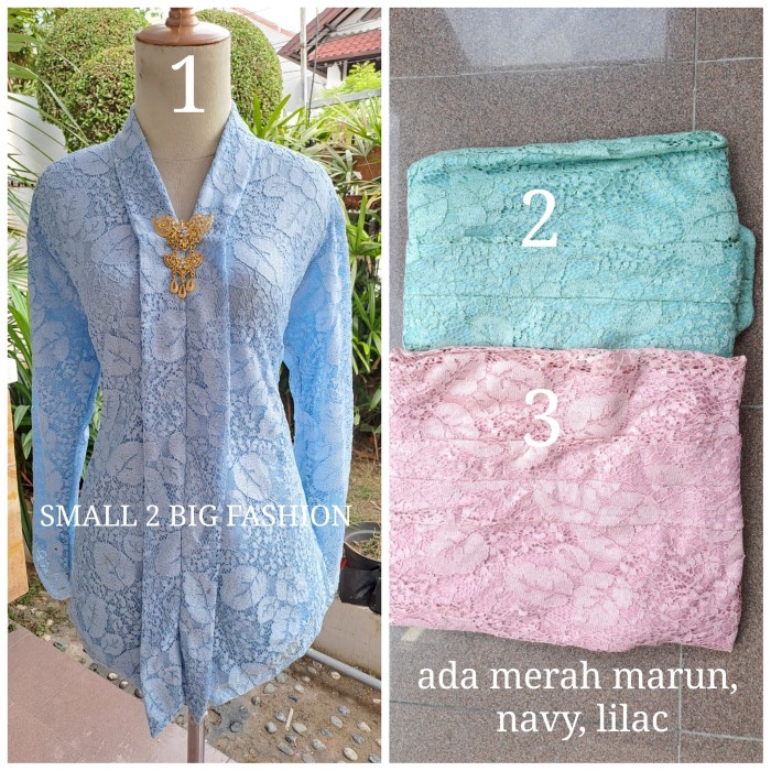 Kebaya Brokat Panjang Ungu / Kebaya Brukat Ungu / Kebaya Modern Ungu