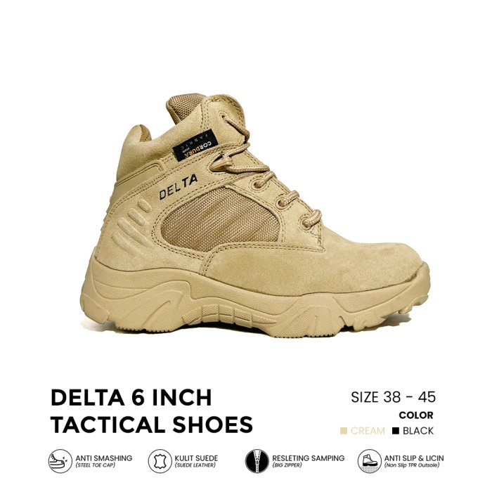 Sepatu Delta 6 inci Tactical Army Boots - Gurun