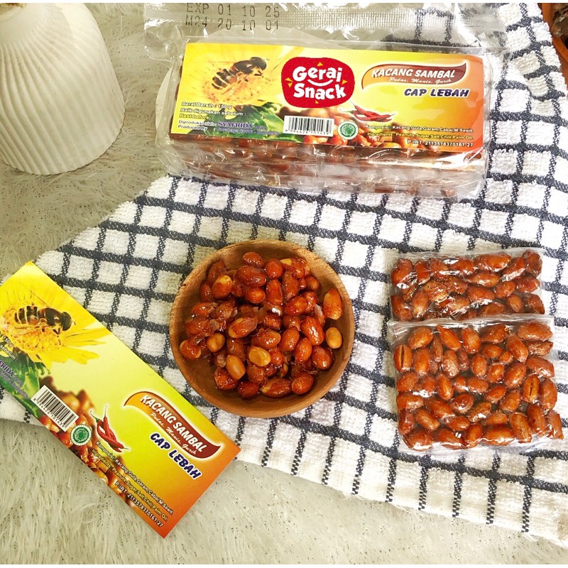 

KACANG SAMBEL BALADO CAP LEBAH ISI 10PCS OLEH2 KHAS SURABAYA