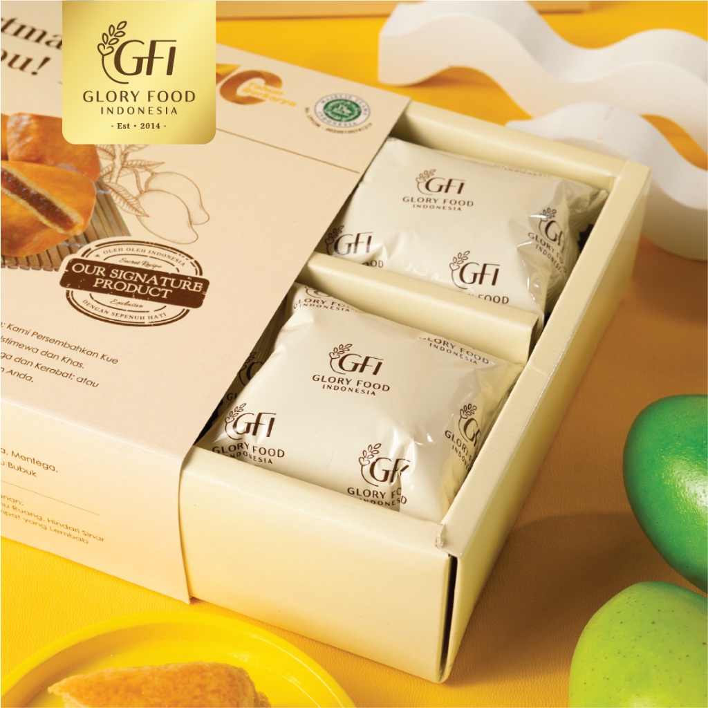

GFI GLORY CAKE MANGO CAKE 400 GRAM NASTAR MANGGA KUE KERING MANGGA ASLI ISI 12 PCS OLEH-OLEH