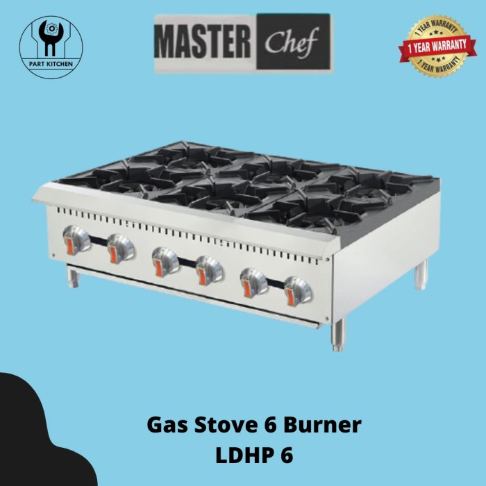 MASTER GAS STOVE 6 BURNER LDHP/ KOMPOR GAS 6 TUNGKU
