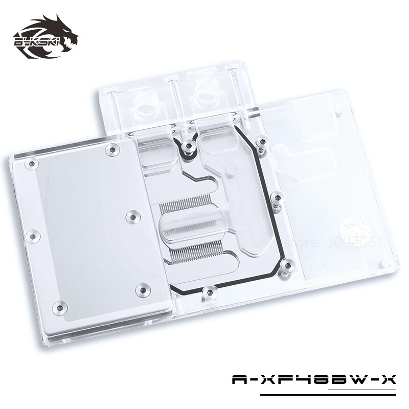 QCOOL Water Block use for XFX RX480 RS / RX590 Fatboy/HIS RX 580 IceQ X2 OC 8GB (HS-580R8LCBR) Full 
