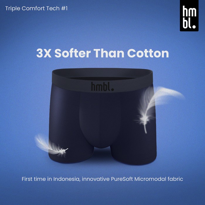 Hmbl Boxer Brief Men 3 Pcs Xxl, Celana Dalam Pria Big Size Underwear