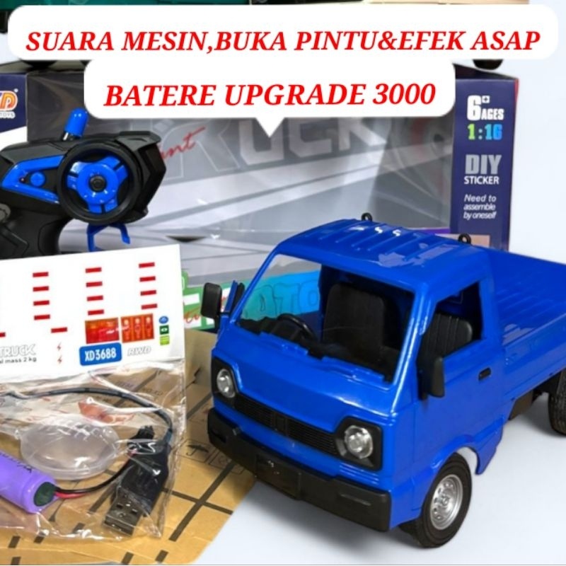 Terbaru Mobil Remote Control Rc Carry Pickup Suara Mesin Keluar Asap Box Mainan Remot Kontrol 2,4Ghz