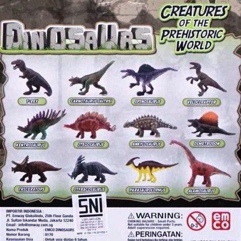 Hotss Mainan Emco Dinosaurus Original