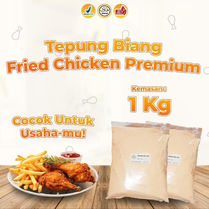 

Tepung biang fried chicken premium/Kemasan 1 KG/1801/Tepung super/Cocok untuk usaha