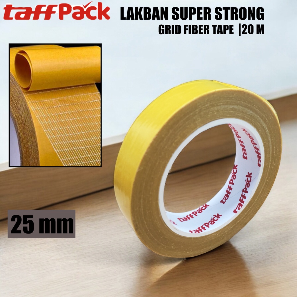 

TaffPACK Lakban Super Strong Grid Fiber Tape 20M 25mm - SQ20M