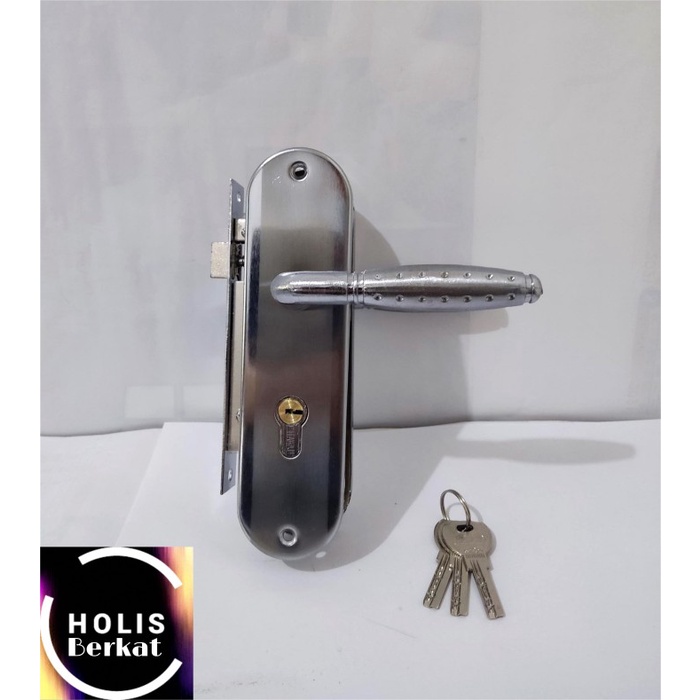 Kunci Pintu Sedang / Handle Pintu Medium 1 Set Komplit