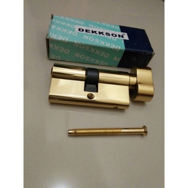 cylinder dekkson bk dl 60mm gold/anak kunci dekson knop