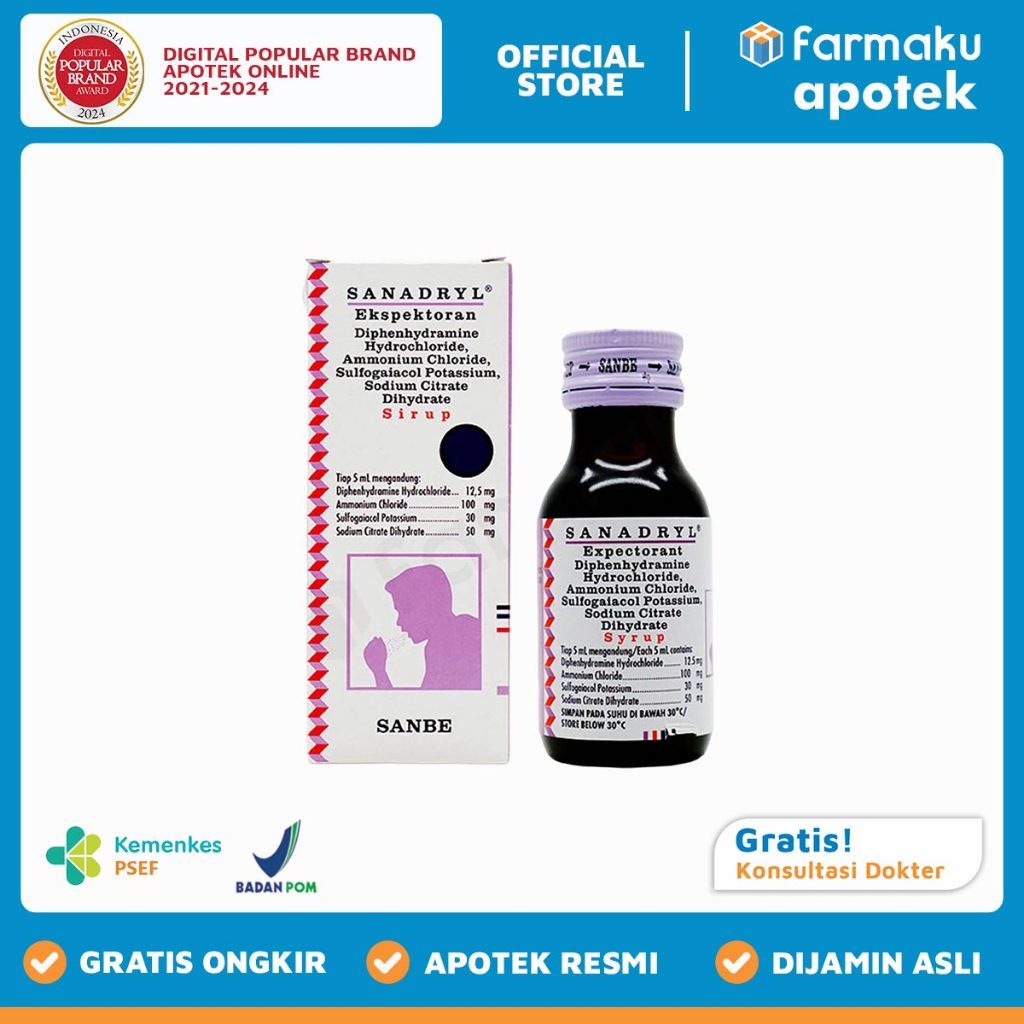 Sanadryl Expectorant Syrup 60 ml - HBK