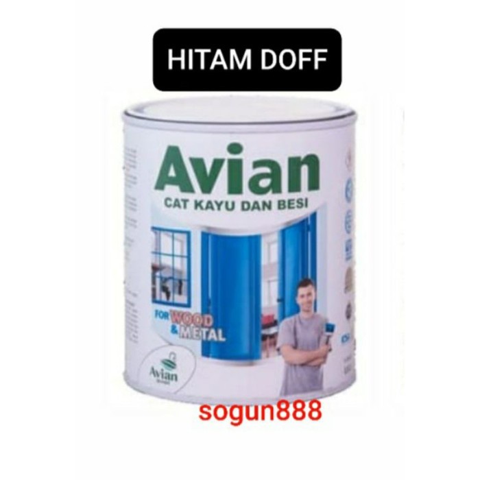 Flashshow Avian cat kayu dan besi Hitam Doff 1 kg. Black matt. Black doff.