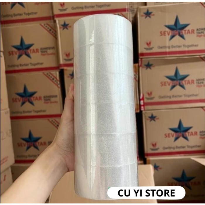 

Flashshow Lakban Bening Seven Star High Quality 45mm x 100yy 12 pcs-1 dus
