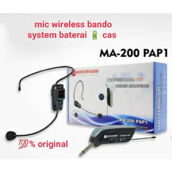 Terlaris Mic Bando wireless monitor audio MA 200 PAP 1 microphone SALE