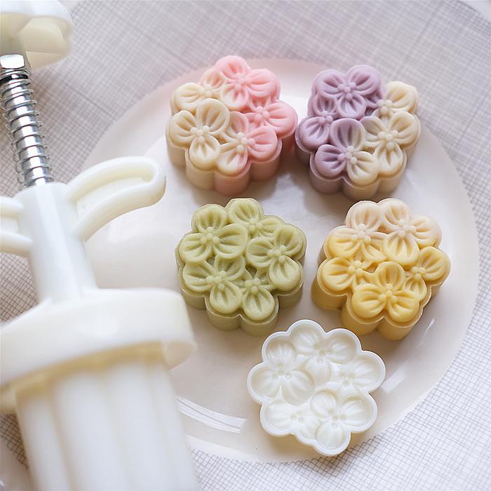 Cetakan kue bulan (50gr & 25gr) mooncake press (1pc) Imlek Nastar mold PREMIUM-CHRYSANT