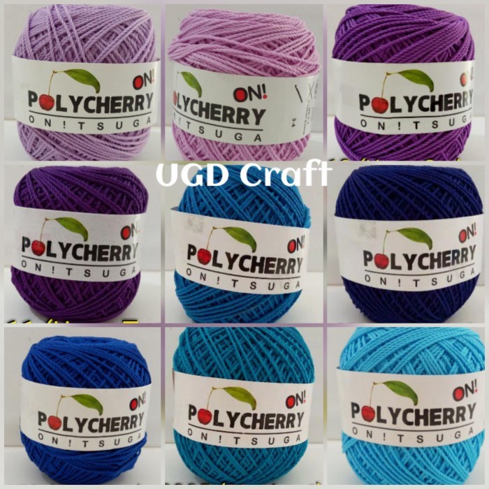 Flashshow benang rajut polycherry onitsuga (Var Ungu Biru)