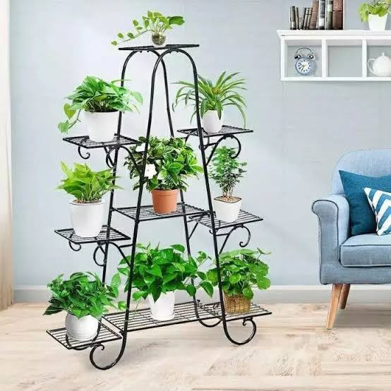 rak bunga besi minimalis 9 susun