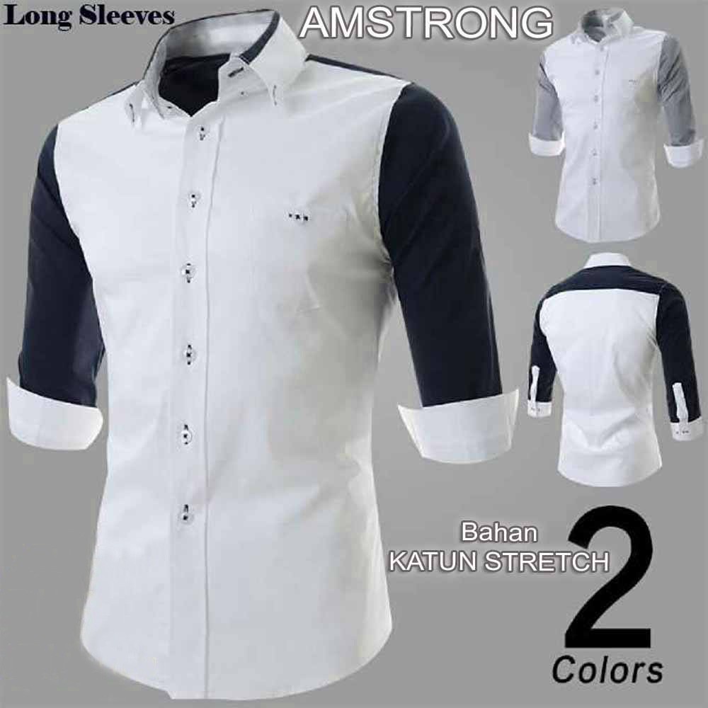 Vinnzz Kemeja Pria Amstrong 2 warna lengan