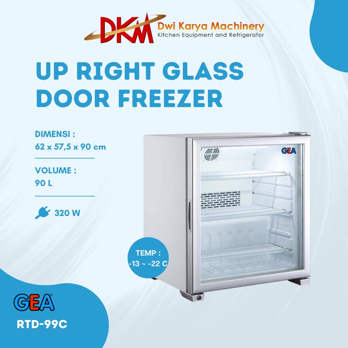 NI UPRIGHT FREEZER GLASS DOOR GEA RTD-99C / FREEZER KACA KECIL