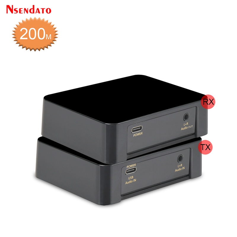 MCC 200M UHF Hifi Digital Wireless Audio Music Adapter UHF Band Wireless Audio Transceiver Transmitt