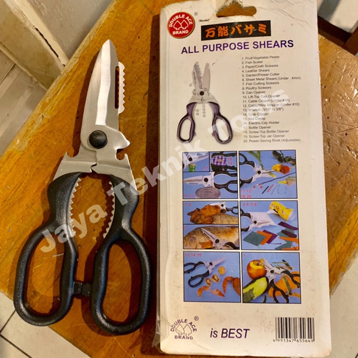 

Gunting Serbaguna Multi Purpose Shears Double Ace Dapur Daging Seafood