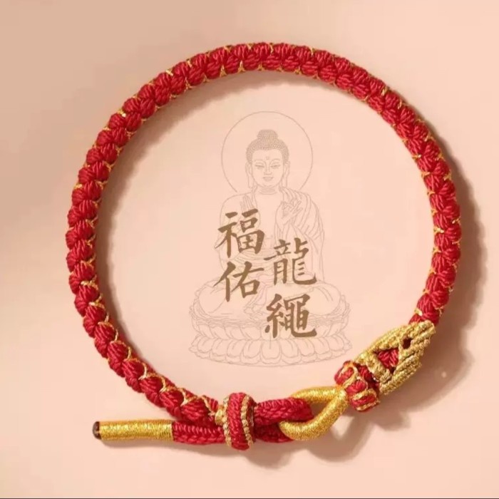 Gelang Budha Tibetan Mahkota Budha & Lotus