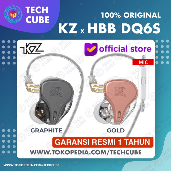 KODE E KZ x HBB DQ6S with Mic In Ear HiFi Driver Earphone Alt DQ6 ZES ZEX PRO