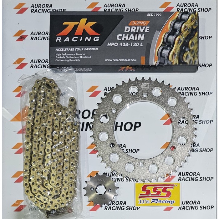 Gear Set Sss R15 V3 / Vixion R / Mt15 / Xsr & Rantai Tk 428O-Ring