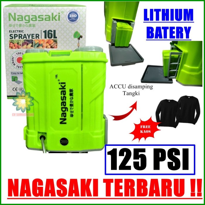 TERBARU Tangki Sprayer Elektrik NAGASAKI 16 Liter / Alat Semprot Elektrik