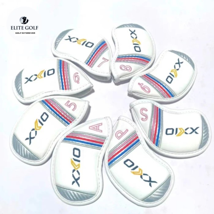 Golf Club Iron 5-9-PAS Head Cover XXIO White Silver Style 8 Pieces Set