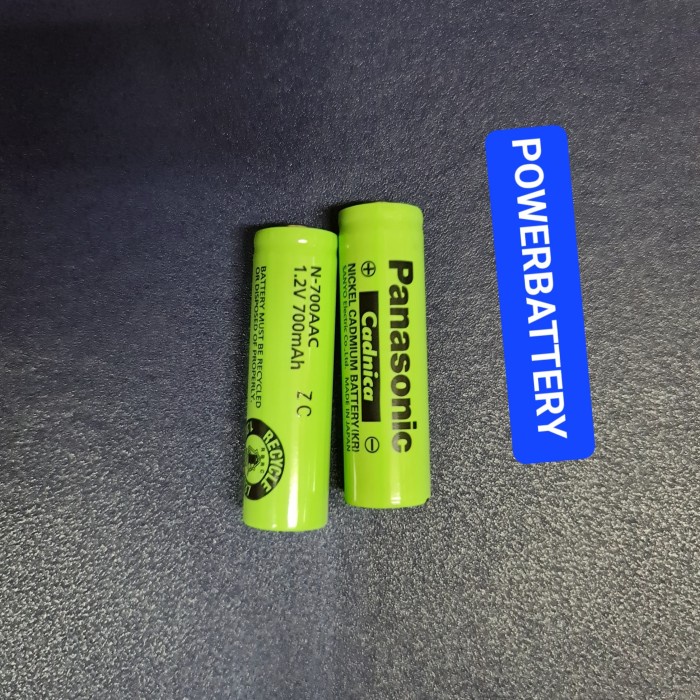 BATERAI PANASONIC CADNICA N-700AAC 1.2V 700MAH SIZE AA BATTERY NICKEL CADMIUM KODE 806