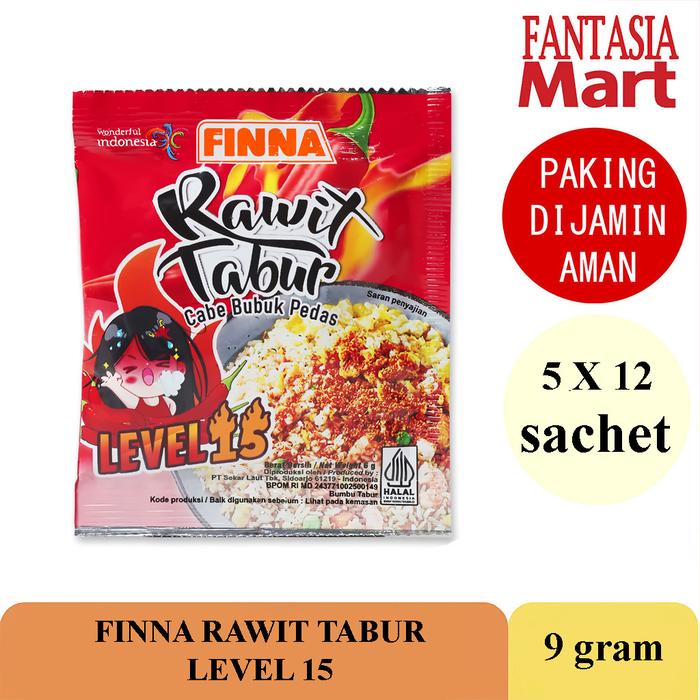 

Finna Rawit Tabur Lv 15 BUBUK CABE PACK 5 X 12 SACHET FUN CORNER Cabai Merah Pedas