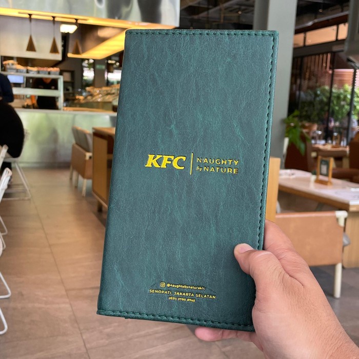 

CUSTOM LOGO BILL HOLDER FOLDER MENU CAFE RESTO