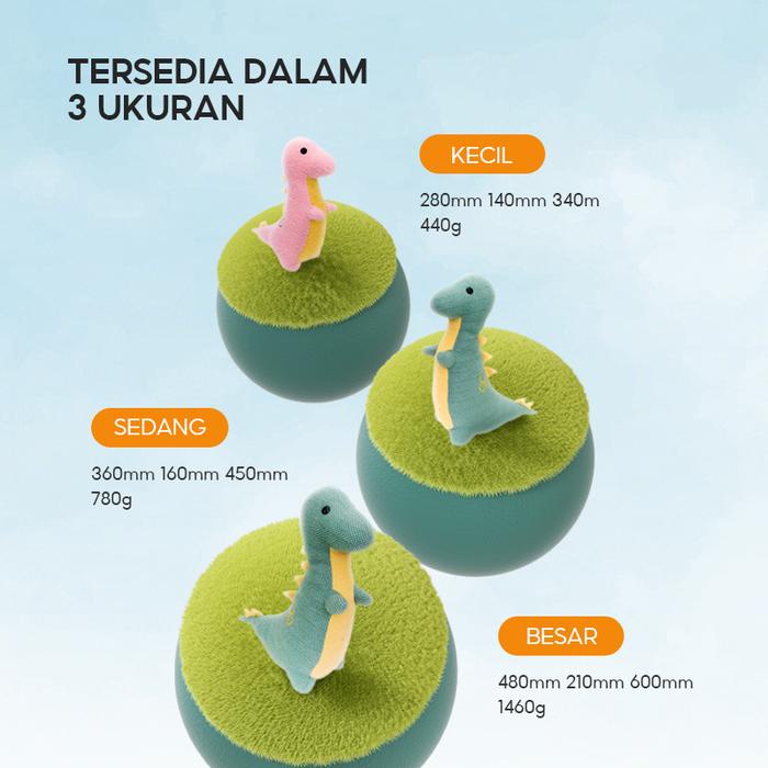 

OhSome Aihao station dinosaur 50cm green/58cm green/38cm pink/plush toy/stuffed/mainan mewah Anak