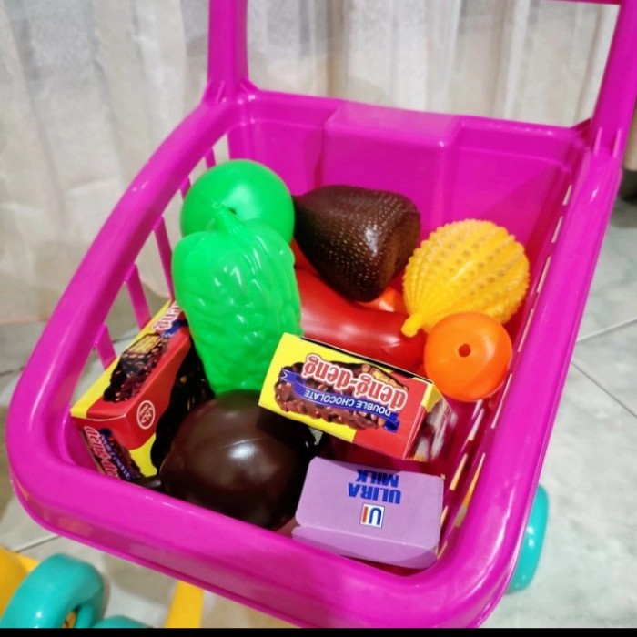 Mainan Troli Belanja Ukuran Besar Keranjang Jumbo Anak
