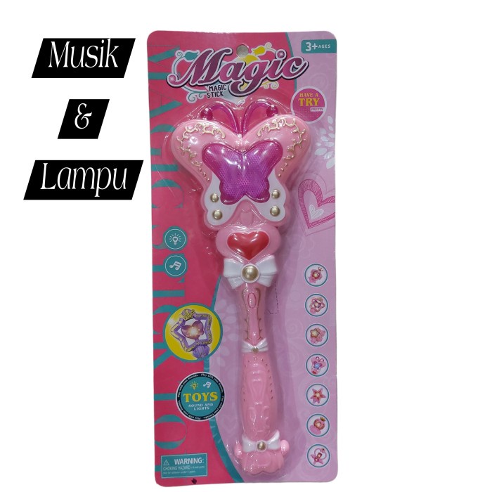 Mainan Tongkat Magic Stik Princess Lampu Suara
