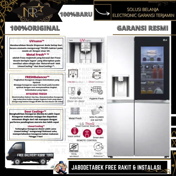 Lg Gc X257Cses Kulkas Side By Side Door In Door Instaview Thinq Ai