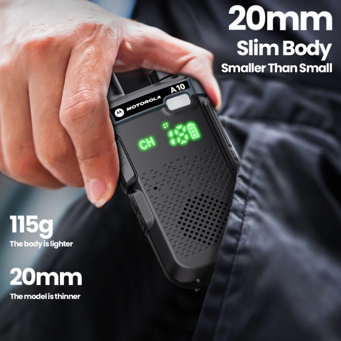 Hot Sale Ht Motorola Mini Jarak Jauh 15 Km (2Pcs) 9800 Mah Waterproof
